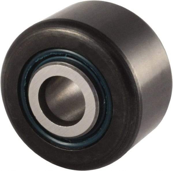 RBC Bearings - 5/16" Bore, 1" Roller Diam x 5/8" Roller Width, Carbon Steel Sealed Yoke Cam Follower - 3,000 Lb Dynamic Load Capacity, 0.6925" Overall Width - Makers Industrial Supply