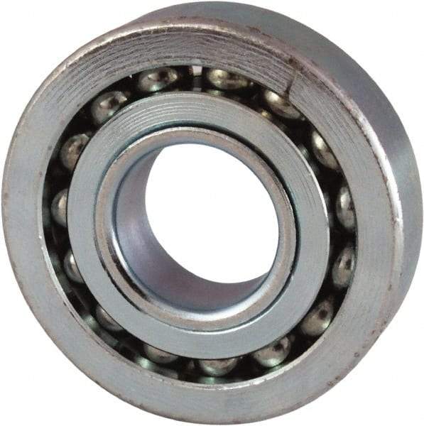 Nice - 1" Bore Diam, 2" OD, Open Unground Full Complement Radial Ball Bearing - 1/2" Wide, 1 Row, Round Bore, 1,737 Lb Dynamic Capacity - Makers Industrial Supply