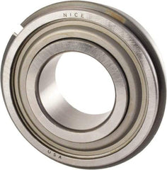 Nice - 1" Bore Diam, 2" OD, Double Seal Precision Ground Radial Ball Bearing - 5/8" Wide, 1 Row, Round Bore, 1,350 Lb Static Capacity, 2,970 Lb Dynamic Capacity - Makers Industrial Supply