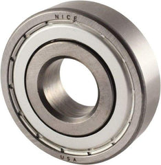 Nice - 3/4" Bore Diam, 1-3/4" OD, Double Shield Semi Ground Extra Light Radial Ball Bearing - 1/2" Wide, 1 Row, Round Bore, 1,025 Lb Static Capacity, 1,300 Lb Dynamic Capacity - Makers Industrial Supply