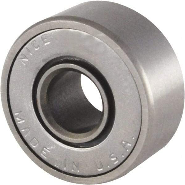 Nice - 7/16" Bore Diam, 29/32" OD, Double Seal Semi Ground Extra Light Radial Ball Bearing - 5/16" Wide, 1 Row, Round Bore, 300 Lb Static Capacity, 350 Lb Dynamic Capacity - Makers Industrial Supply