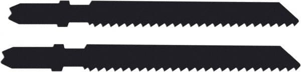 Disston - 2-3/4" Long, 10 Teeth per Inch, Carbon Steel Jig Saw Blade - Toothed Edge, 0.067" Thick, U-Shank, Raker Tooth Set - Makers Industrial Supply