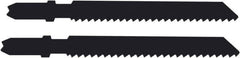 Disston - 3-1/8" Long, 10 Teeth per Inch, Carbon Steel Jig Saw Blade - Toothed Edge, 0.067" Thick, U-Shank, Raker Tooth Set - Makers Industrial Supply