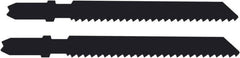 Disston - 2-3/4" Long, 10 Teeth per Inch, Carbon Steel Jig Saw Blade - Toothed Edge, 0.067" Thick, U-Shank, Raker Tooth Set - Makers Industrial Supply