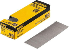 DeWALT - 18 Gauge 1-1/2" Long Finishing Nails for Power Nailers - Steel, Bright Finish, Smooth Shank, Straight Stick Collation, Brad Head, Chisel Point - Makers Industrial Supply