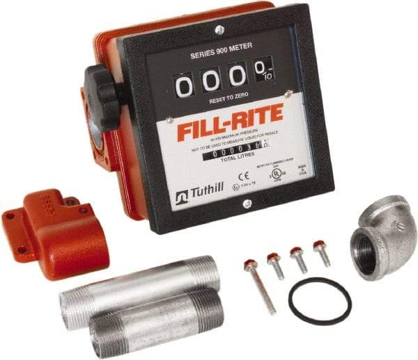 Tuthill - 1" Mechanical Fuel Meter Repair Part - Contains 4 Digit (Gal) Meter, For Use with Pump - FR4210G, FR4410G, FR4204G, FR4210GB, FR4210BGFQ - Makers Industrial Supply