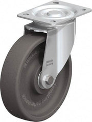 Blickle - 8" Diam x 2" Wide x 9-1/4" OAH Top Plate Mount Swivel Caster - Heat-Resistant Nylon, 770 Lb Capacity, Ball Bearing, 5-1/2 x 4-3/8" Plate - Makers Industrial Supply