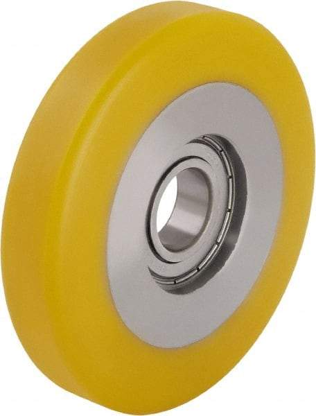 Blickle - 5 Inch Diameter x 63/64 Inch Wide, Polyurethane-Elastomer Blickle Extrathane Caster Wheel - 605 Lb. Capacity, 13/16 Inch Axle Diameter, Ball Bearing - Makers Industrial Supply