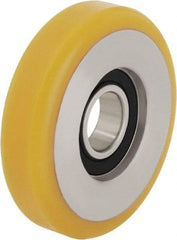 Blickle - 4 Inch Diameter x 63/64 Inch Wide, Polyurethane-Elastomer Blickle Extrathane Caster Wheel - 484 Lb. Capacity, 11/16 Inch Axle Diameter, Ball Bearing - Makers Industrial Supply