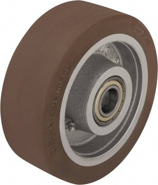 Blickle - 5 Inch Diameter x 1-37/64 Inch Wide, Polyurethane-Elastomer Blickle Besthane Caster Wheel - 1,100 Lb. Capacity, 19/32 Inch Axle Diameter, Ball Bearing - Makers Industrial Supply