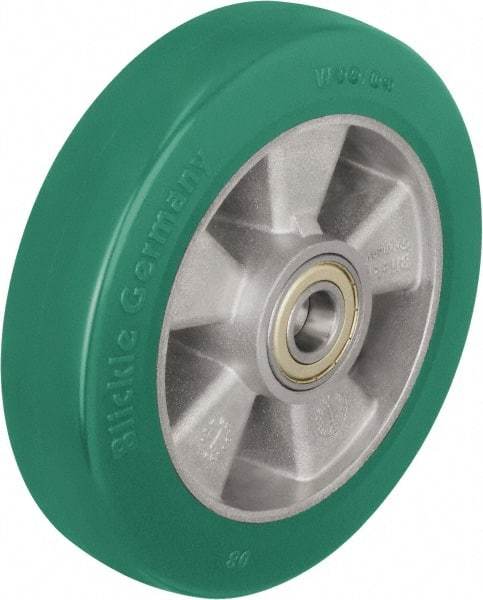 Blickle - 10 Inch Diameter x 1-31/32 Inch Wide, Polyurethane-Elastomer Blickle Softhane Caster Wheel - 1,760 Lb. Capacity, 1 Inch Axle Diameter, Ball Bearing - Makers Industrial Supply