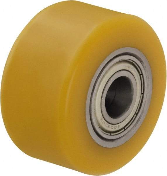 Blickle - 2 Inch Diameter x 1-29/64 Inch Wide, Polyurethane-Elastomer Blickle Extrathane Caster Wheel - 330 Lb. Capacity, 5/16 Inch Axle Diameter, Ball Bearing - Makers Industrial Supply