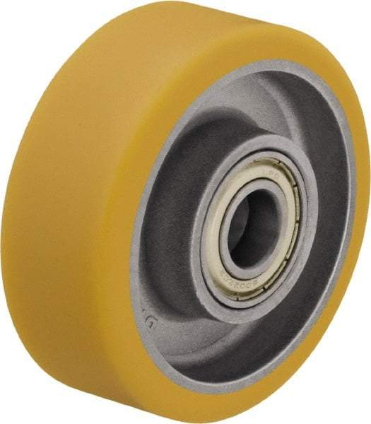 Blickle - 5 Inch Diameter x 1-37/64 Inch Wide, Polyurethane-Elastomer Blickle Extrathane Caster Wheel - 770 Lb. Capacity, 19/32 Inch Axle Diameter, Ball Bearing - Makers Industrial Supply