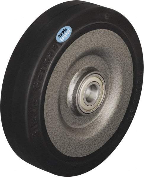 Blickle - 10 Inch Diameter x 2-23/64 Inch Wide, Solid Rubber Caster Wheel - 1,870 Lb. Capacity, 1 Inch Axle Diameter, Ball Bearing - Makers Industrial Supply