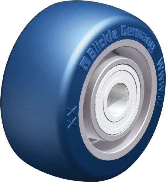 Blickle - 3 Inch Diameter x 1-37/64 Inch Wide, Polyurethane-Elastomer Blickle Besthane Caster Wheel - 506 Lb. Capacity, 19/32 Inch Axle Diameter, Ball Bearing - Makers Industrial Supply