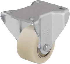 Blickle - 2-1/2" Diam x 1-37/64" Wide x 3-13/16" OAH Top Plate Mount Rigid Caster - Impact-Resistant Cast Nylon, 1,430 Lb Capacity, Ball Bearing, 3-15/16 x 3-3/8" Plate - Makers Industrial Supply