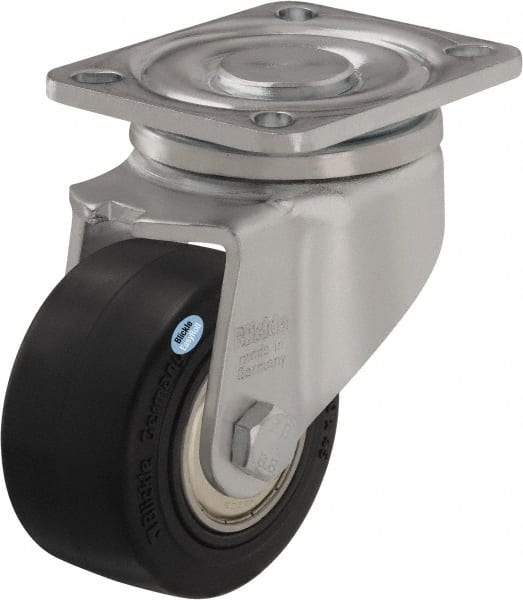 Blickle - 3" Diam x 1-29/64" Wide x 4-23/32" OAH Top Plate Mount Swivel Caster - Impact-Resistant Nylon, 770 Lb Capacity, Ball Bearing, 3-15/16 x 3-3/8" Plate - Makers Industrial Supply