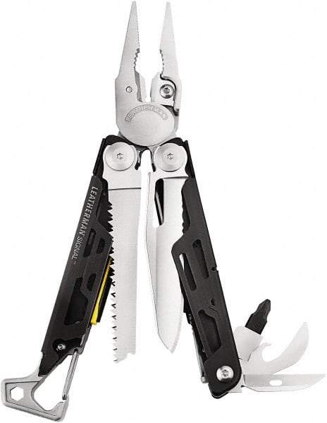 Leatherman - 19 Piece, Multi-Tool Set - Stainless Steel, 4-1/2" OAL, 4-1/2" Closed Length - Makers Industrial Supply