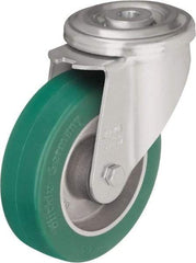 Blickle - 5" Diam x 1-37/64" Wide x 6-7/64" OAH Hollow Kingpin Mount Swivel Caster - Polyurethane-Elastomer Blickle Softhane, 770 Lb Capacity, Ball Bearing, Hollow Kingpin Stem - Makers Industrial Supply