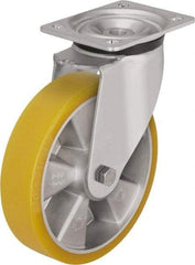 Blickle - 5" Diam x 1-9/16" Wide x 6-7/64" OAH Top Plate Mount Swivel Caster - Polyurethane-Elastomer Blickle Extrathane, 770 Lb Capacity, Ball Bearing, 5-1/2 x 4-3/8" Plate - Makers Industrial Supply