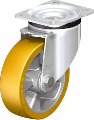 Blickle - 5" Diam x 1-9/16" Wide x 6-7/64" OAH Top Plate Mount Swivel Caster - Polyurethane-Elastomer Blickle Extrathane, 770 Lb Capacity, Ball Bearing, 3-15/16 x 3-3/8" Plate - Makers Industrial Supply