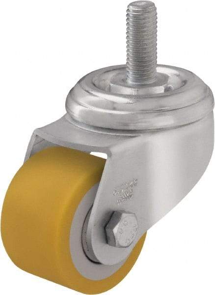 Blickle - 2" Diam x 1-19/64" Wide x 2-3/4" OAH Threaded Stem Mount Swivel Caster - Polyurethane-Elastomer Blickle Extrathane, 330 Lb Capacity, Ball Bearing, 1/2" Stem - Makers Industrial Supply