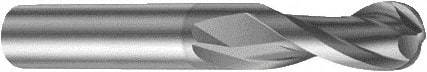 Sandvik Coromant - 1/2" Diam, 1" LOC, Solid Carbide Ball End Mill - Single End, 3" OAL, 1/2" Shank Diam, Ball Flute - Makers Industrial Supply