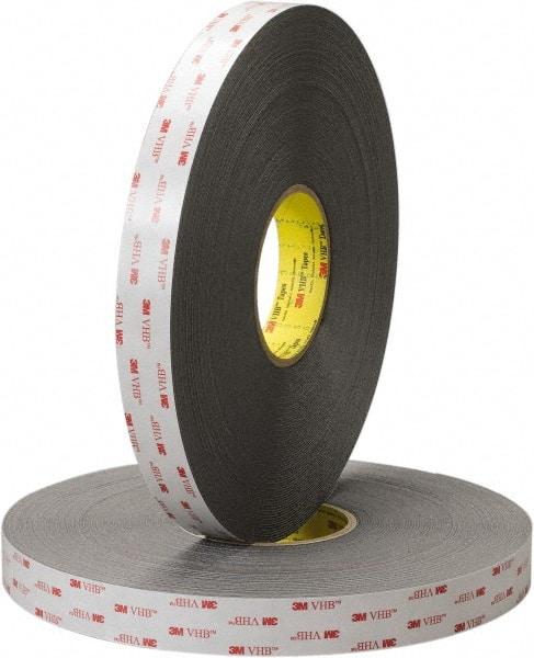 3M - 3/4" x 15 Yd Acrylic Adhesive Double Sided Tape - 45 mil Thick, Polyethylene Foam Liner, Series 5952WF - Makers Industrial Supply