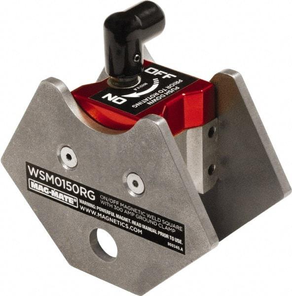 Mag-Mate - 1-15/16" Wide x 4" Deep x 3-3/4" High Rare Earth Magnetic Welding & Fabrication Square - 150 Lb Average Pull Force - Makers Industrial Supply