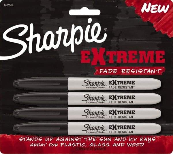 Sharpie - Black Permanent Marker - Fine Felt Tip, AP Nontoxic Ink - Makers Industrial Supply