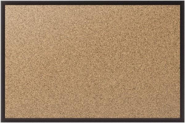 Quartet - 48" Wide x 36" High Open Cork Bulletin Board - Natural (Color) - Makers Industrial Supply