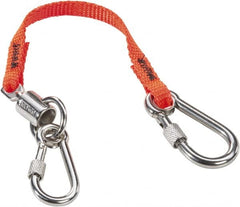 Proto - 12" Tethered Tool Lanyard - Carabiner Connection, 12" Extended Length, Orange - Makers Industrial Supply