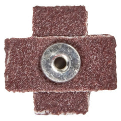 3″ × 3″ × 1 1/2″ Cross Pad 8-Ply 80 Grit 1/4-20 Eyelet Aluminum Oxide - Makers Industrial Supply