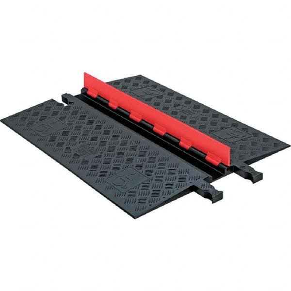 Checkers - On Floor Cable Covers Cover Material: Polyurethane Number of Channels: 1 - Makers Industrial Supply