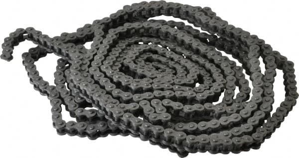 Morse - 1/4" Pitch, ANSI 25, Single Strand Roller Chain - Chain No. 25, 10 Ft. Long, 0.13" Roller Diam, 1/8" Roller Width - Makers Industrial Supply