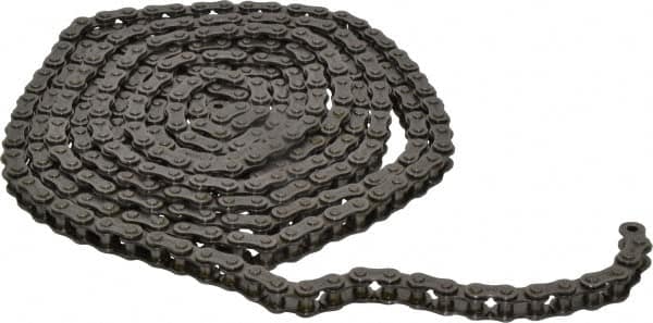 Morse - 3/8" Pitch, ANSI 35, Single Strand Roller Chain - Chain No. 35, 10 Ft. Long, 1/5" Roller Diam, 3/16" Roller Width - Makers Industrial Supply