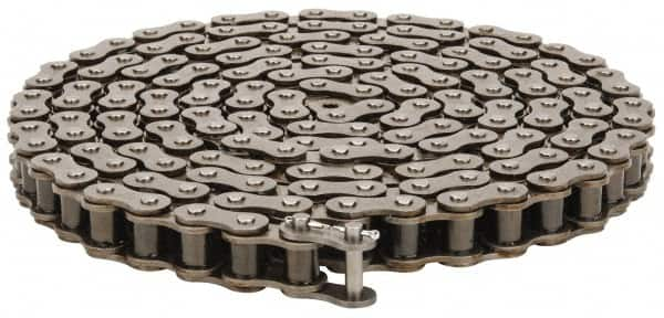 Morse - 3/4" Pitch, ANSI 60, Single Strand Roller Chain - Chain No. 60, 10 Ft. Long, 15/32" Roller Diam, 1/2" Roller Width - Makers Industrial Supply