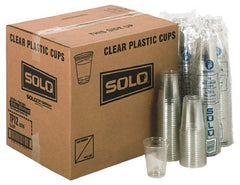 Solo - Solo Plastic Cold Cups, 12 oz Clear - Plastic Cold Cups, 12 Ounce Clear - Makers Industrial Supply