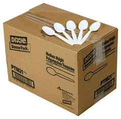 Dixie - Mediumweight Plastic Teaspoons - Mediumweight Plastic Teaspoons - Makers Industrial Supply