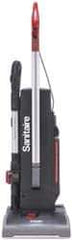 Sanitaire - Dual Motor Lightweight Upright Vacuum Cleaner - 13" Cleaning Width, 11" Amps, Comfort Hand Grip, Black - Makers Industrial Supply