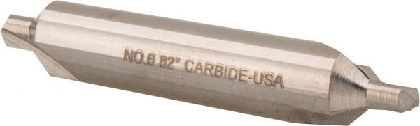 Hertel - #6 Plain Cut 82° Incl Angle Solid Carbide Combo Drill & Countersink - Makers Industrial Supply