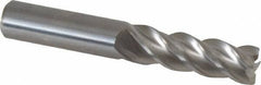 Guhring - 3/8", 1" LOC, 3/8" Shank Diam, 2-1/2" OAL, 4 Flute, Solid Carbide Square End Mill - Single End, Uncoated, Spiral Flute, 40/42° Helix, Centercutting, Right Hand Cut, Right Hand Flute, Series 3077 - Makers Industrial Supply