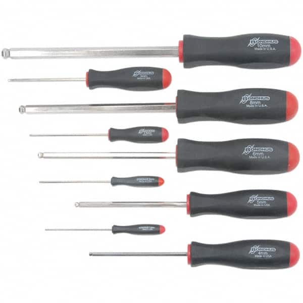 Bondhus - Hex Driver Sets Tool Type: Ball End Size Range (mm): 1.5 - 10 - Makers Industrial Supply