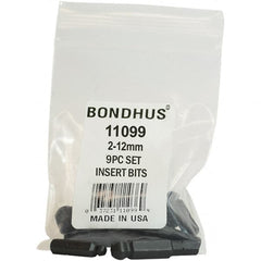 Bondhus - Screwdriver Bit Sets Type: Insert Bit Set Drive Size: 1/4 (Inch) - Makers Industrial Supply