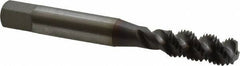 OSG - 5/16-24 UNF 3 Flute 3B Bottoming Spiral Flute Tap - High Speed Steel, TiCN Finish, 2-23/32" OAL, Right Hand Flute, Right Hand Thread, H3, Series 107 - Makers Industrial Supply