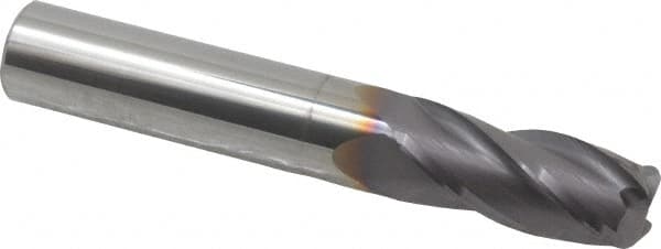 Niagara Cutter - 7/16", 4 Flute, Single End, Solid Carbide, 0.09" Corner Radius End Mill - 2-3/4" OAL, 30° Helix, Right Hand Flute, 1" LOC, Right Hand Cut - Makers Industrial Supply