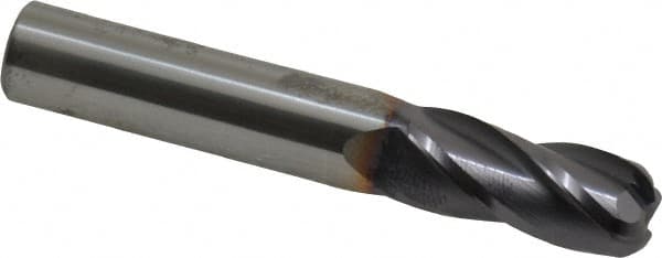 Niagara Cutter - 7/16", 4 Flute, Single End, Solid Carbide, 1/8" Corner Radius End Mill - 2-3/4" OAL, 30° Helix, Right Hand Flute, 1" LOC, Right Hand Cut - Makers Industrial Supply