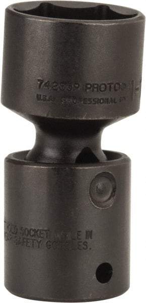 Proto - 1/2" Drive 1-1/8" Standard Universal Impact Socket - 6 Points, 3" OAL - Makers Industrial Supply