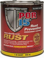 POR-15 - 1 Quart, Black, Rust Preventative Paint - Comes in Can - Makers Industrial Supply