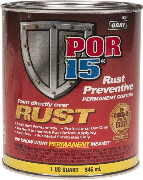 POR-15 - 1 Quart, Gray, Rust Preventative Paint - Comes in Can - Makers Industrial Supply